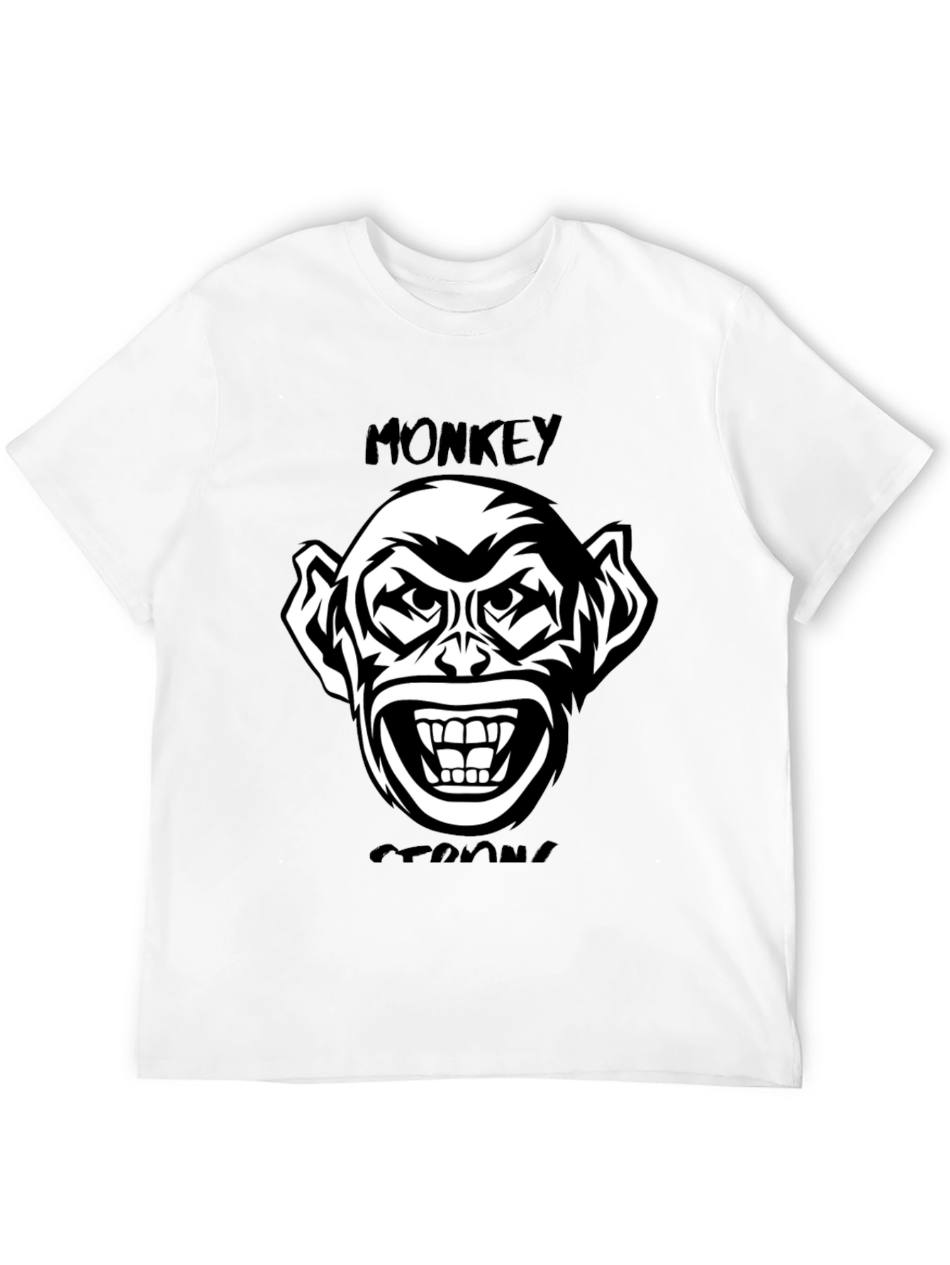 Monkey Graphic Tee - Black Cotton Blend