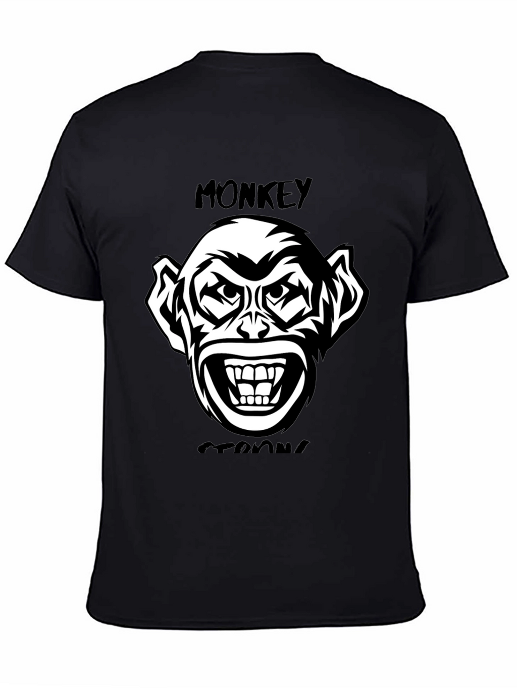 Monkey Graphic Tee - Black Cotton Blend