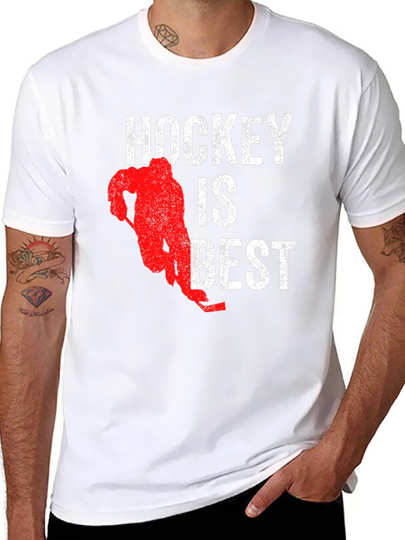 Hockey is Best Graphic T-Shirt - Black Cotton Tee