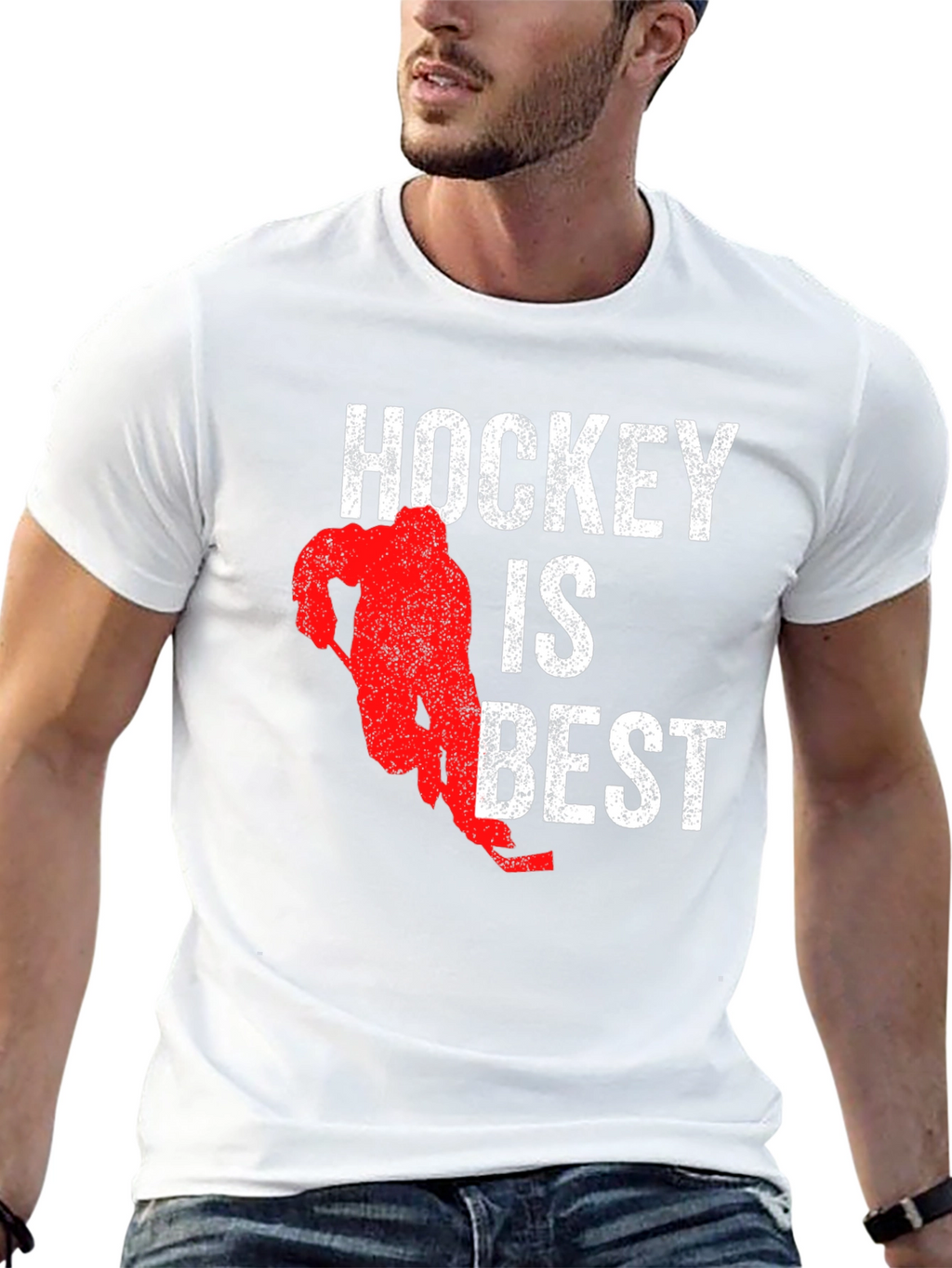 Hockey is Best Graphic T-Shirt - Black Cotton Tee