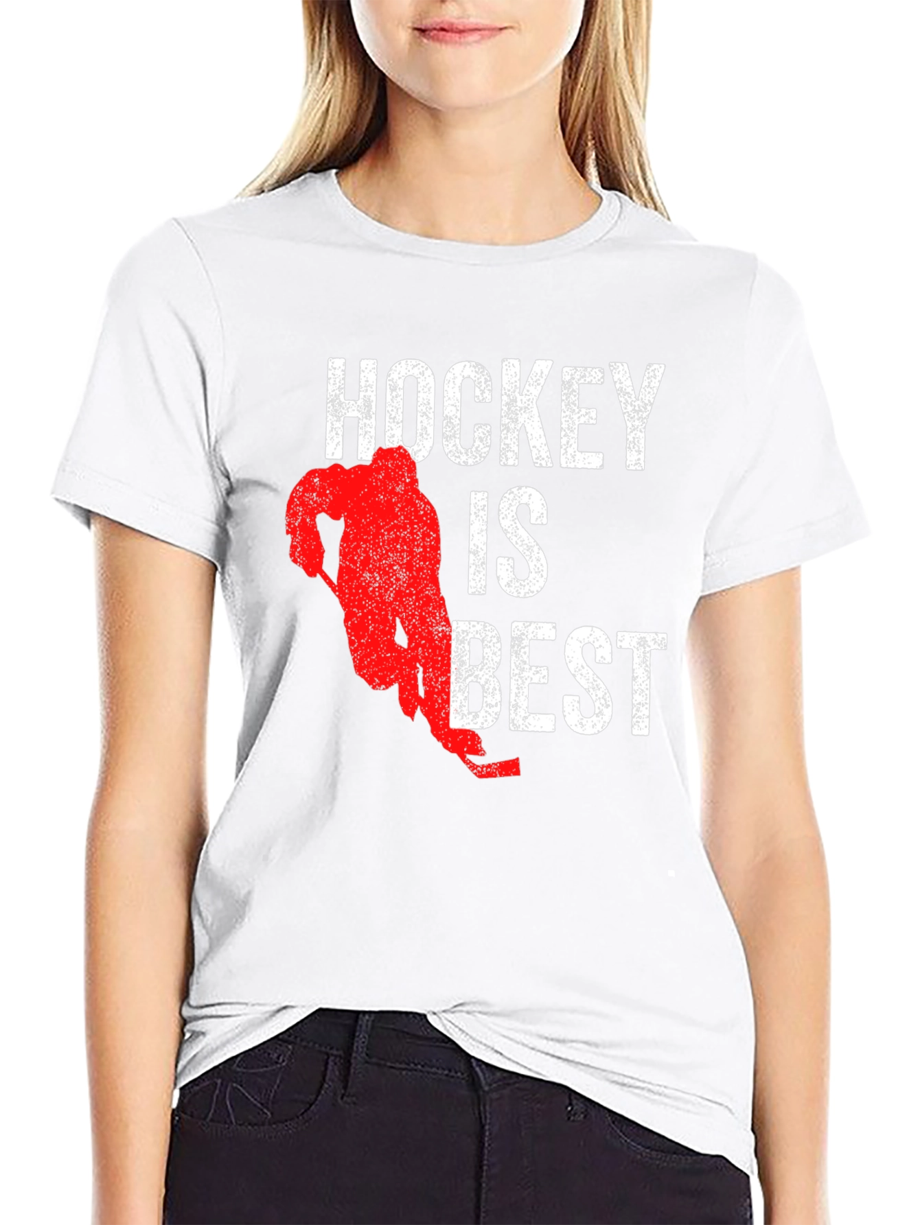 Hockey is Best Graphic T-Shirt - Black Cotton Tee