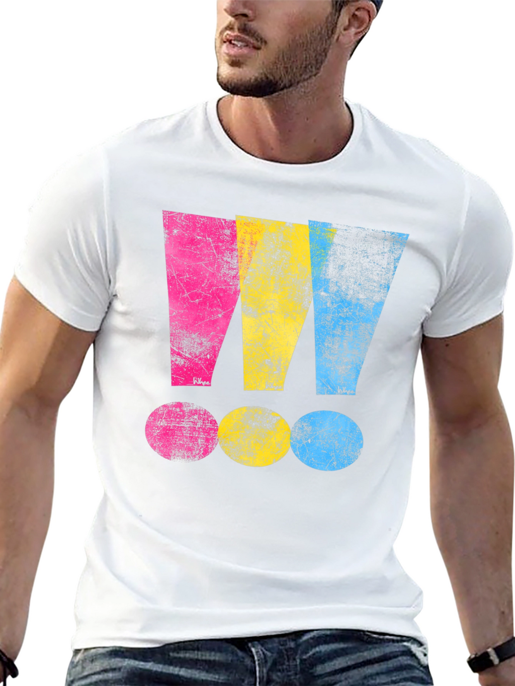 Distressed CMYK T-Shirt