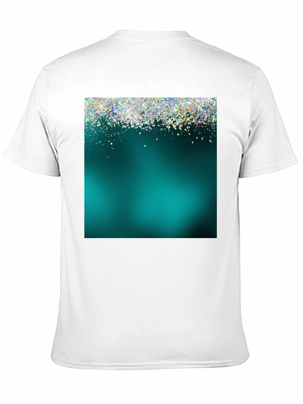 Teal Glitter Sparkle Graphic T-Shirt