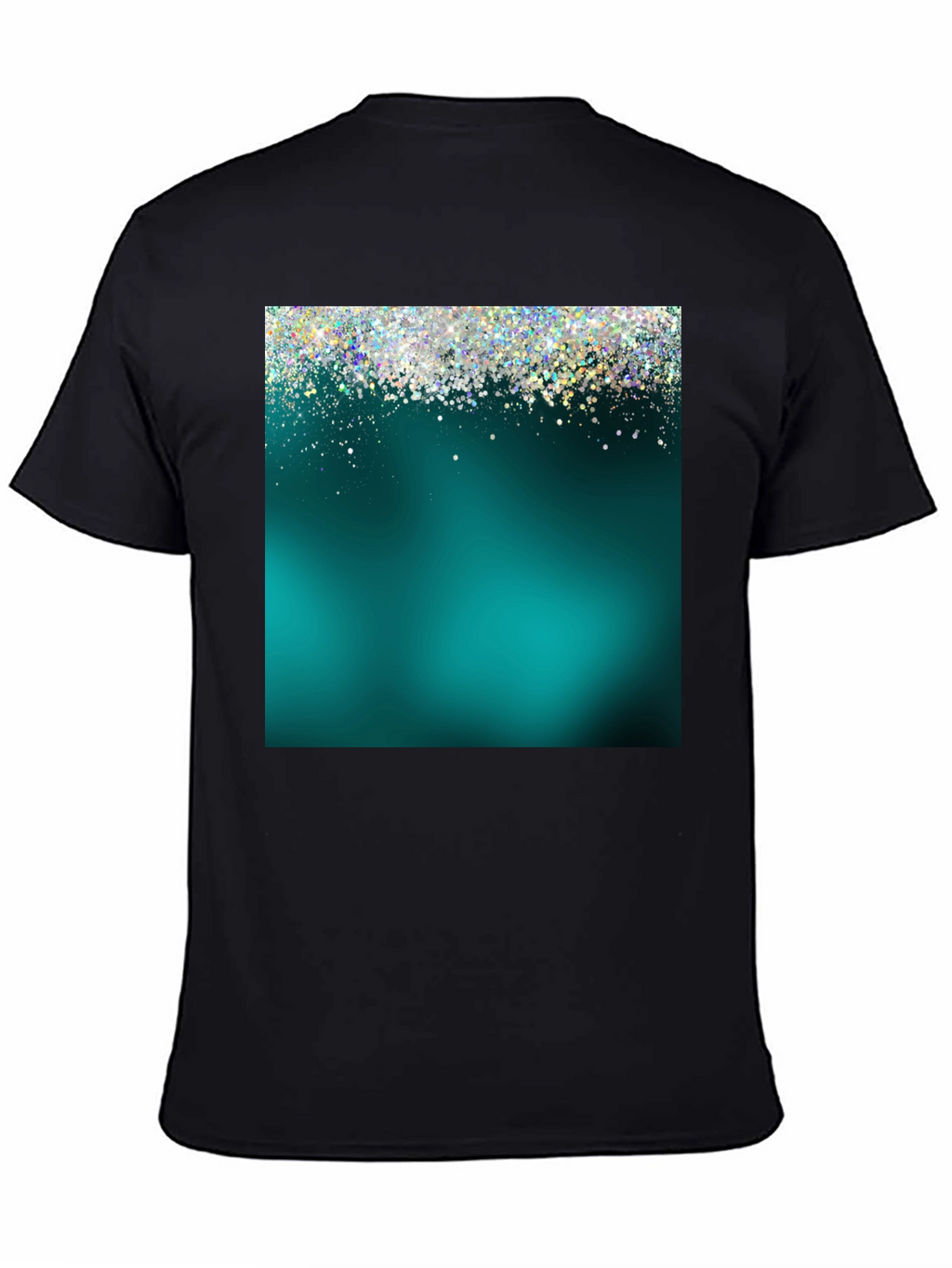 Teal Glitter Sparkle Graphic T-Shirt