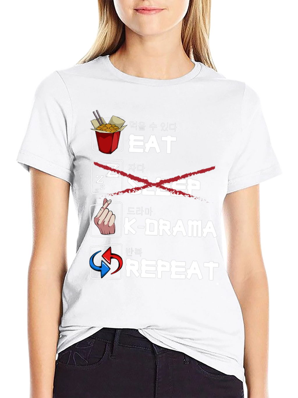 Eat K-Drama Repeat Graphic T-Shirt