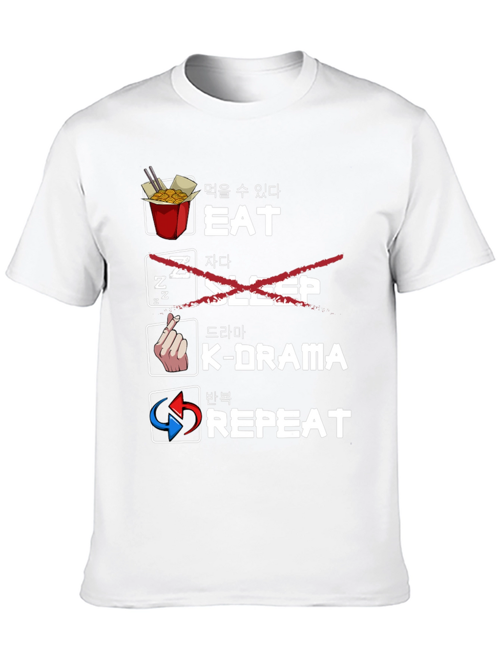 Eat K-Drama Repeat Graphic T-Shirt