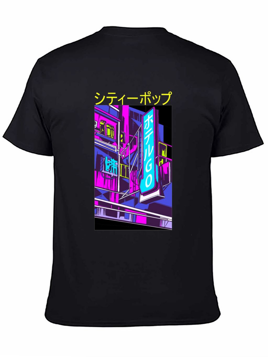 City Pop Graphic Tee - Neon Tokyo Aesthetic