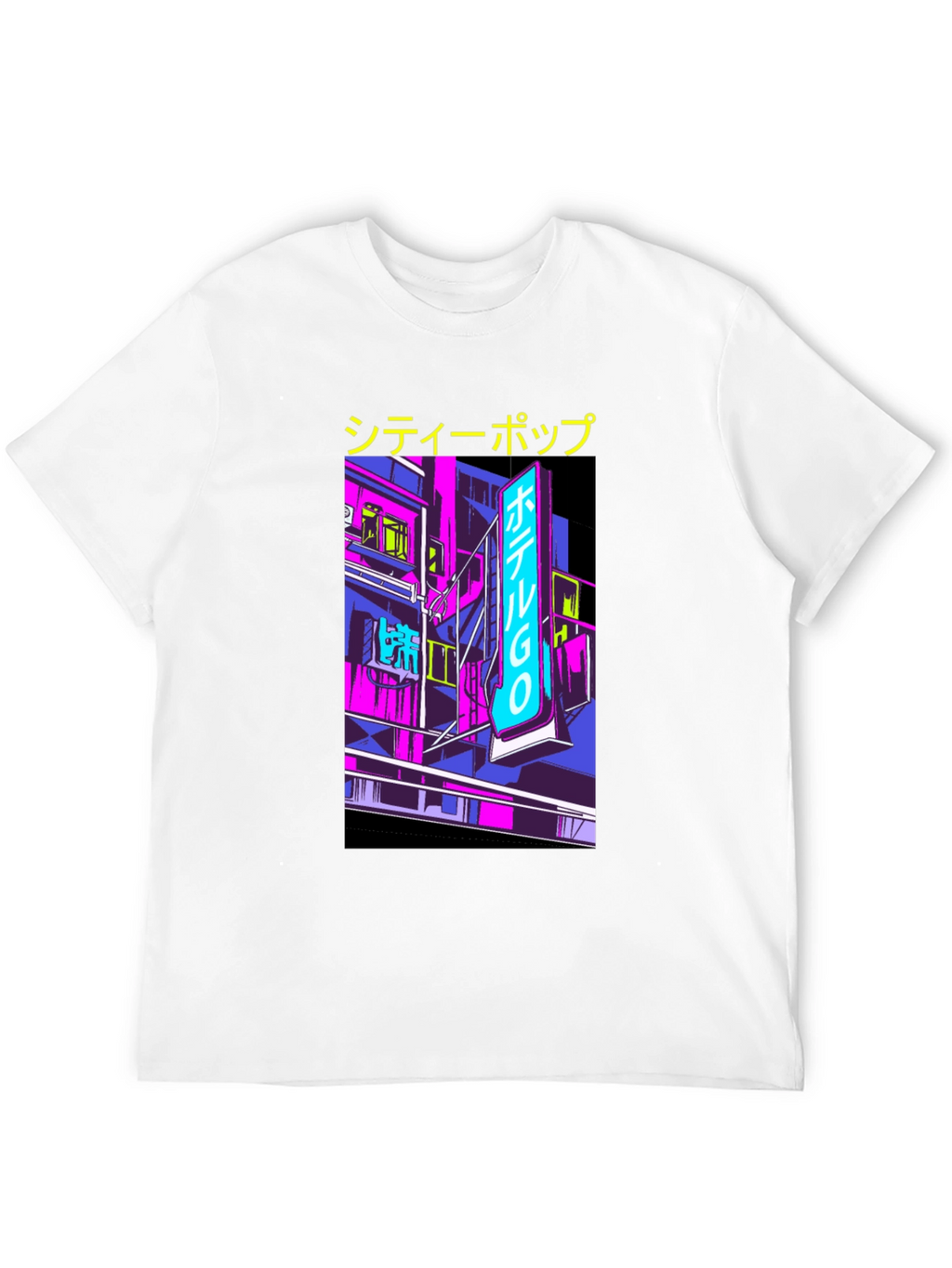 City Pop Graphic Tee - Neon Tokyo Aesthetic