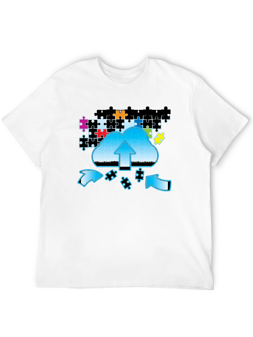Cloud Puzzle Upload Graphic T-Shirt