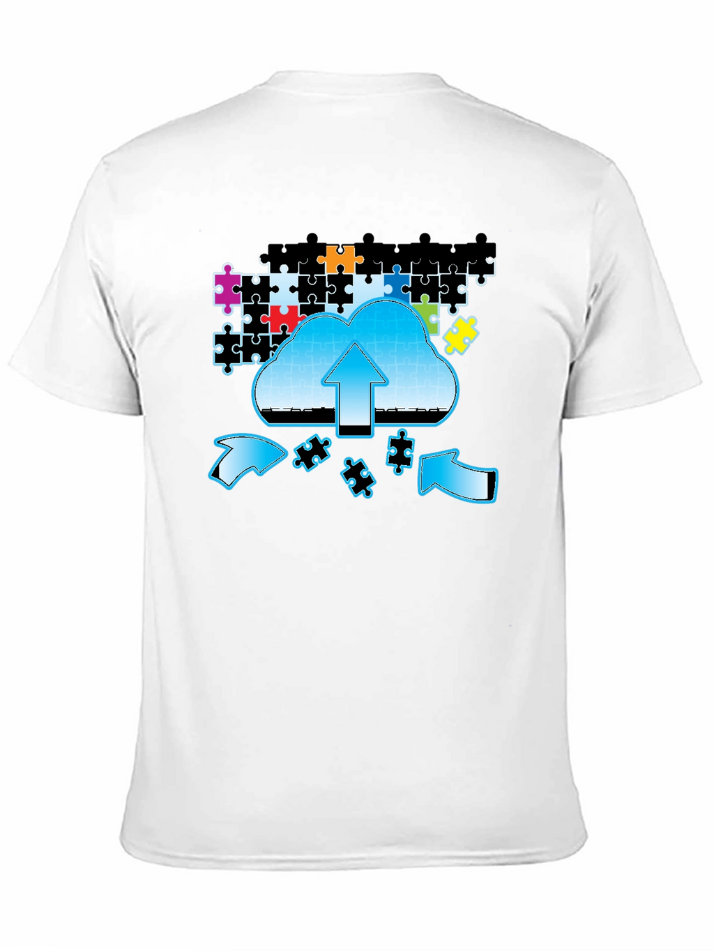 Cloud Puzzle Upload Graphic T-Shirt