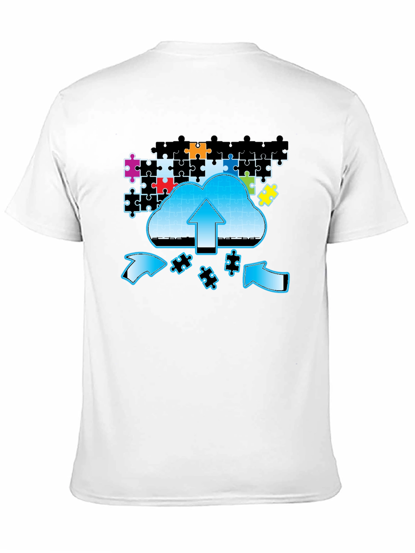 Cloud Puzzle Upload Graphic T-Shirt