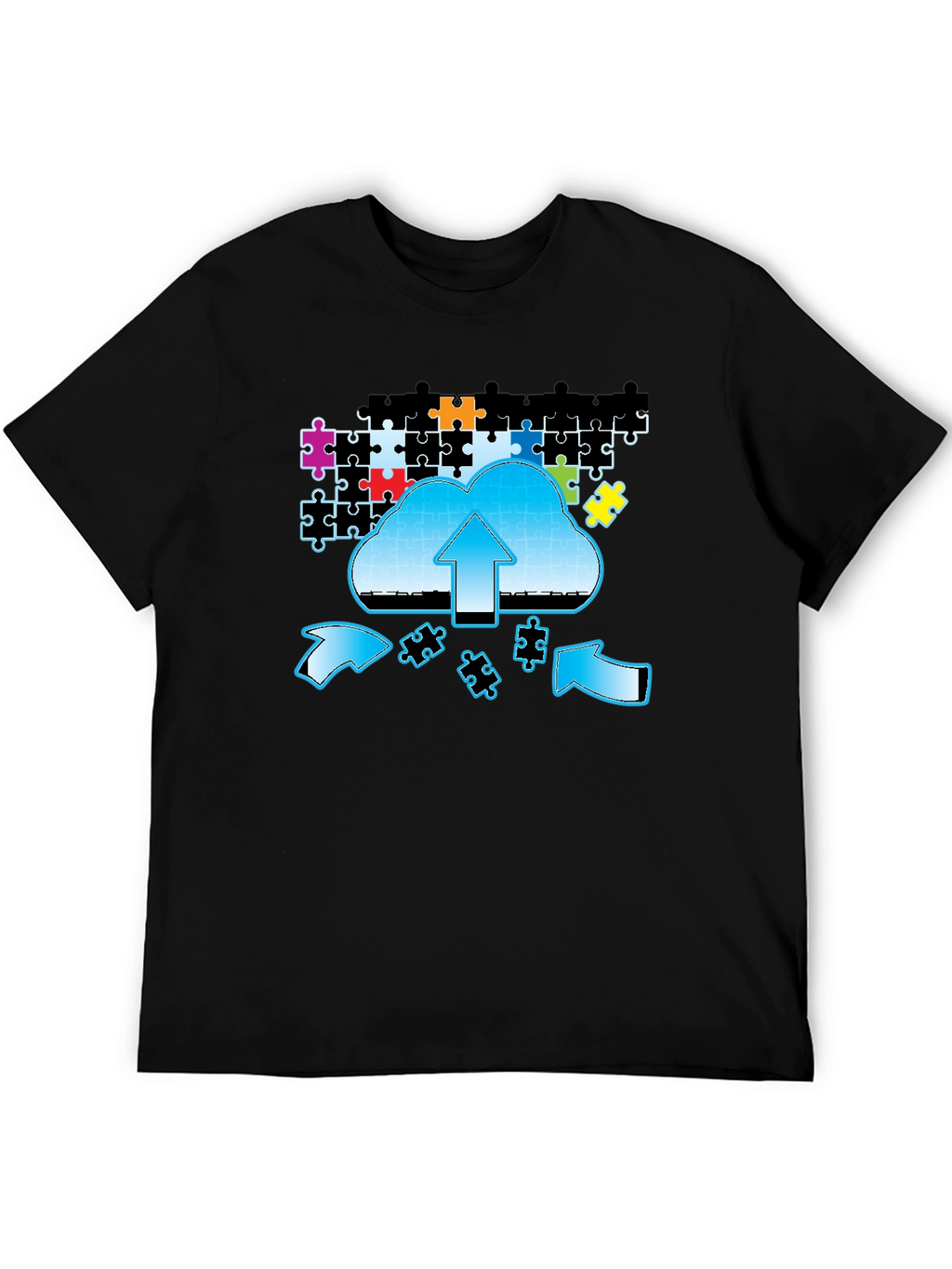 Cloud Puzzle Upload Graphic T-Shirt