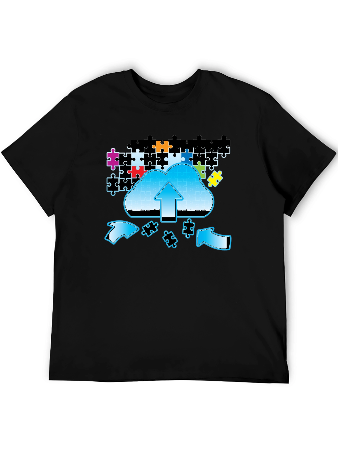 Cloud Puzzle Upload Graphic T-Shirt