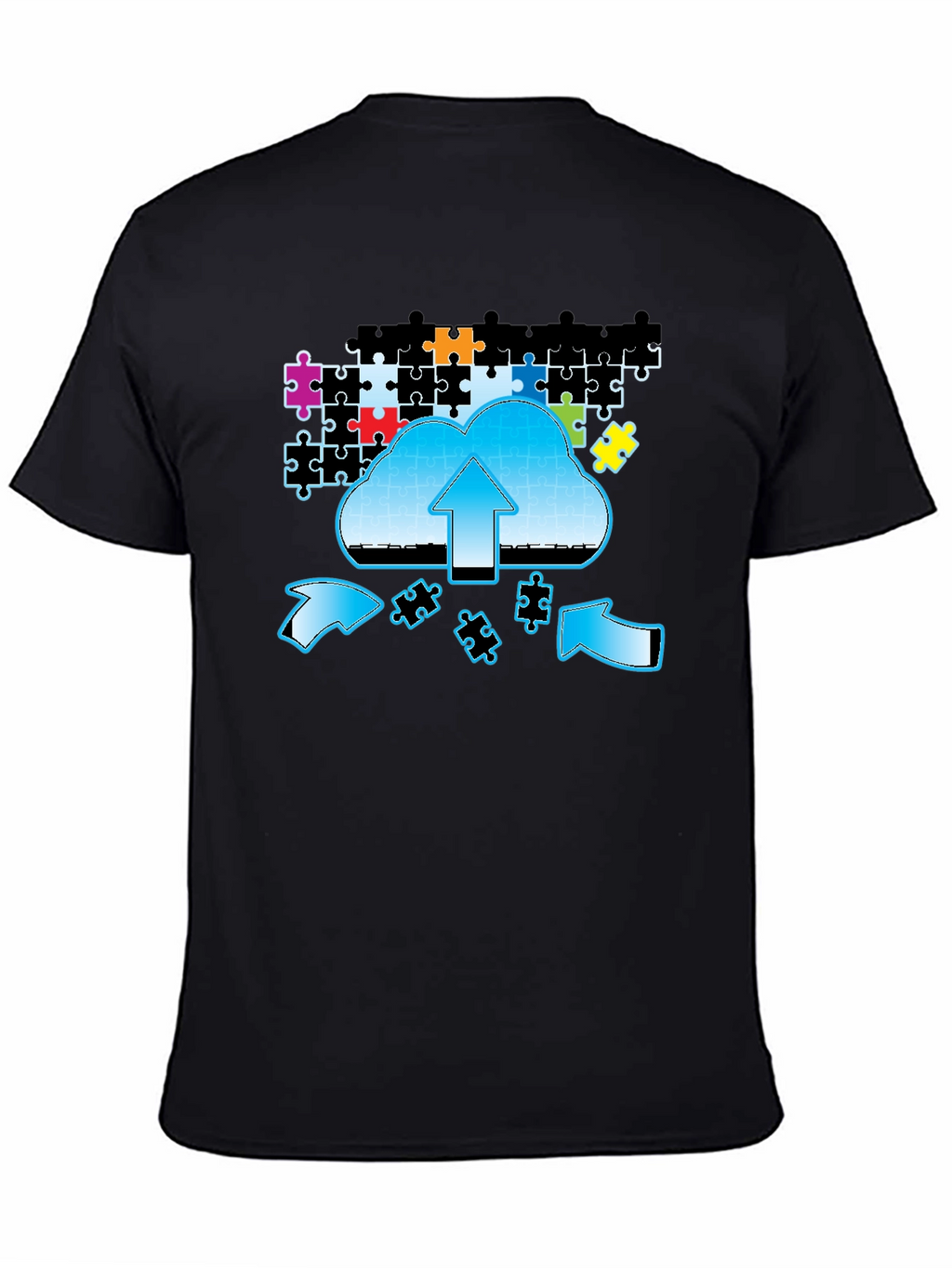 Cloud Puzzle Upload Graphic T-Shirt