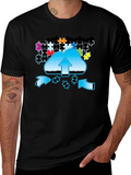Cloud Puzzle Upload Graphic T-Shirt