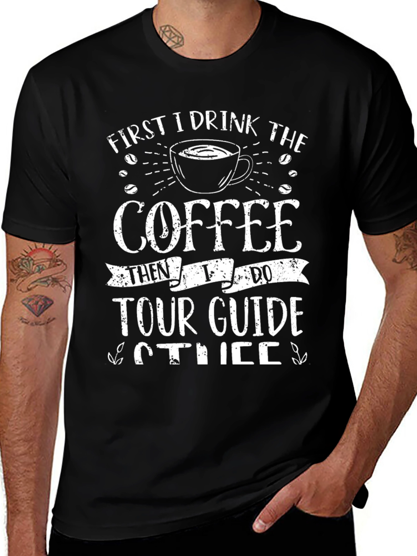 Coffee Then Tour Guide T-Shirt