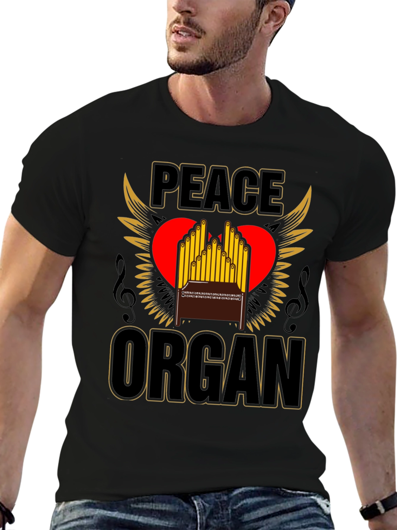 Peace Organ T-Shirt - Music Lover Gift