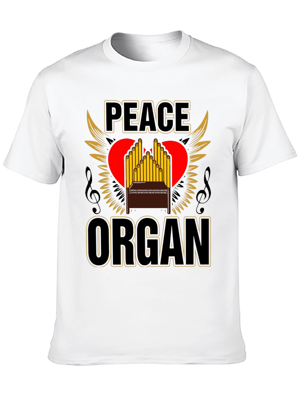 Peace Organ T-Shirt - Music Lover Gift