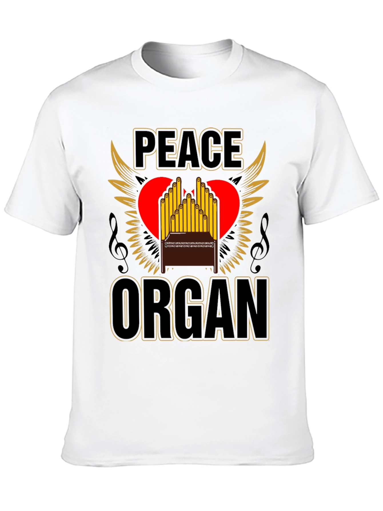 Peace Organ T-Shirt - Music Lover Gift