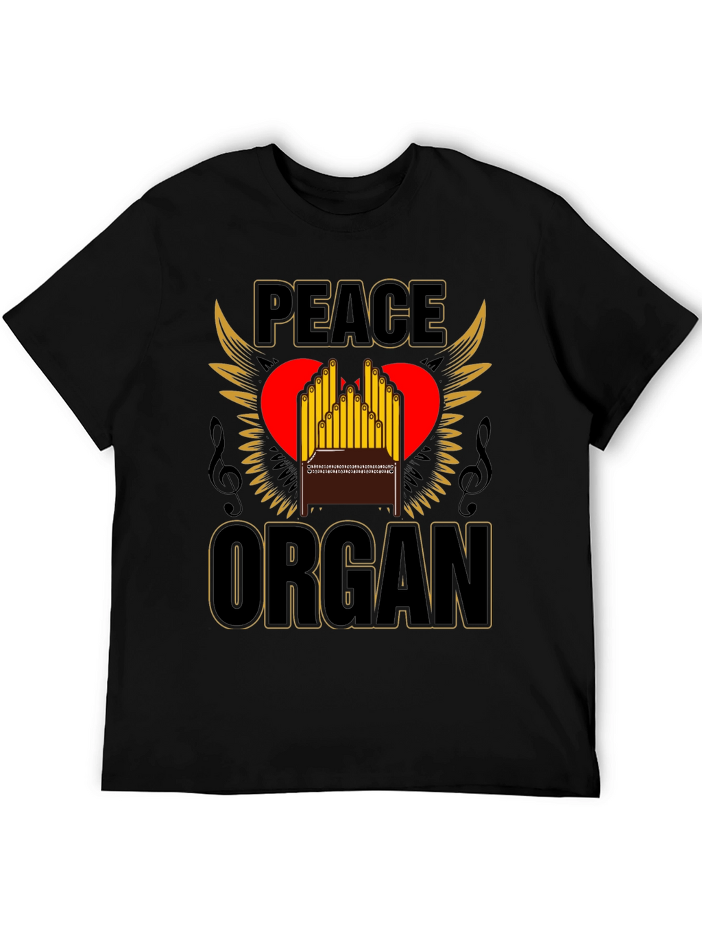 Peace Organ T-Shirt - Music Lover Gift