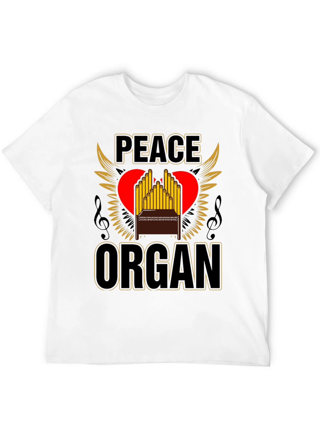 Peace Organ T-Shirt - Music Lover Gift