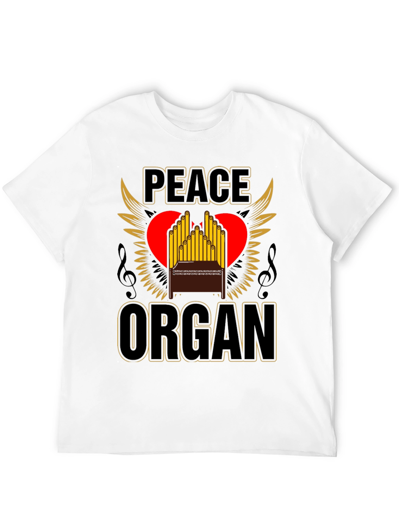Peace Organ T-Shirt - Music Lover Gift