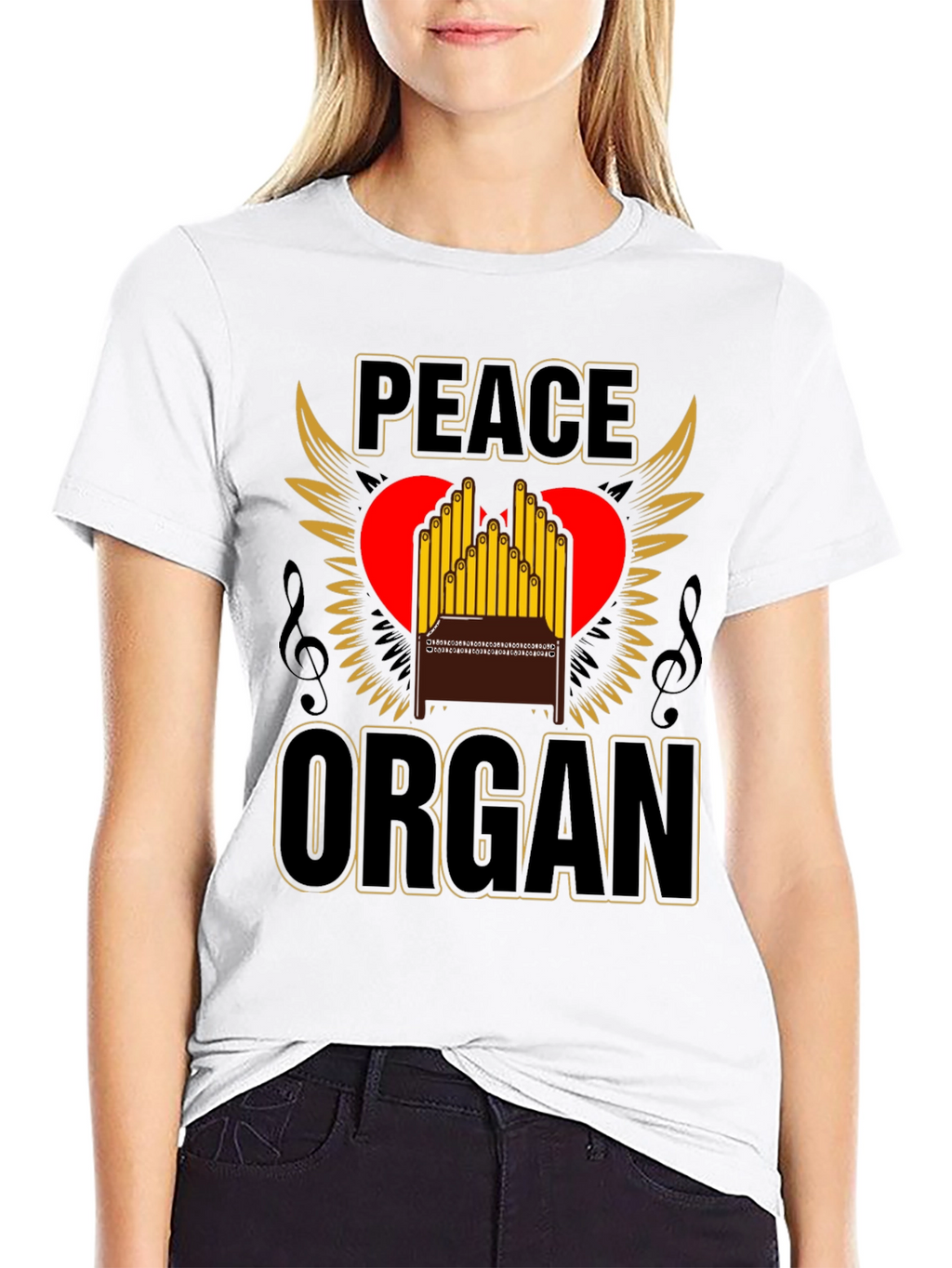 Peace Organ T-Shirt - Music Lover Gift