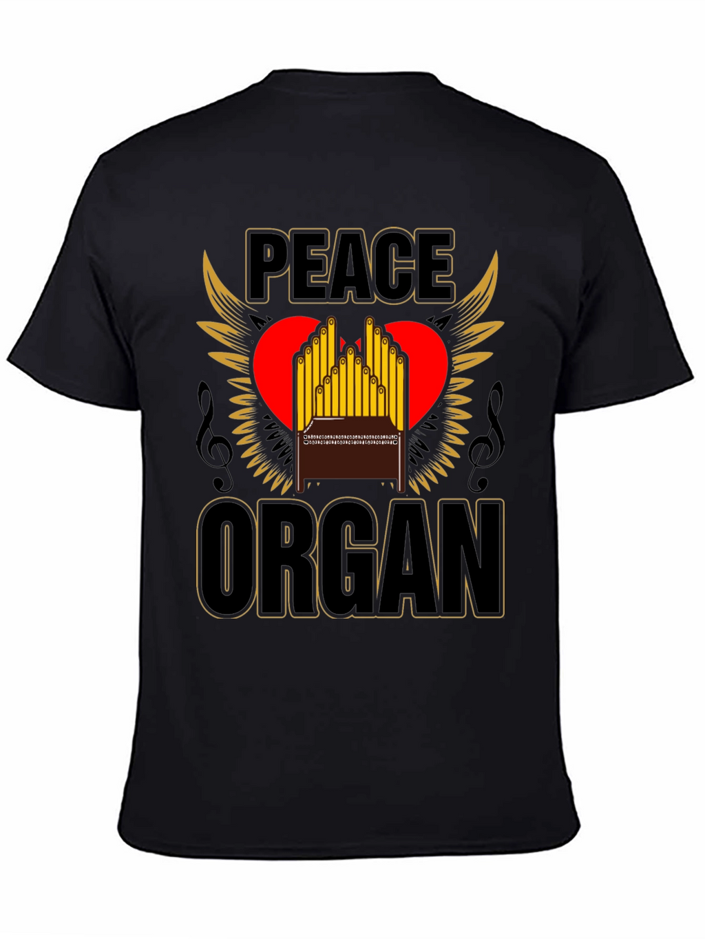 Peace Organ T-Shirt - Music Lover Gift