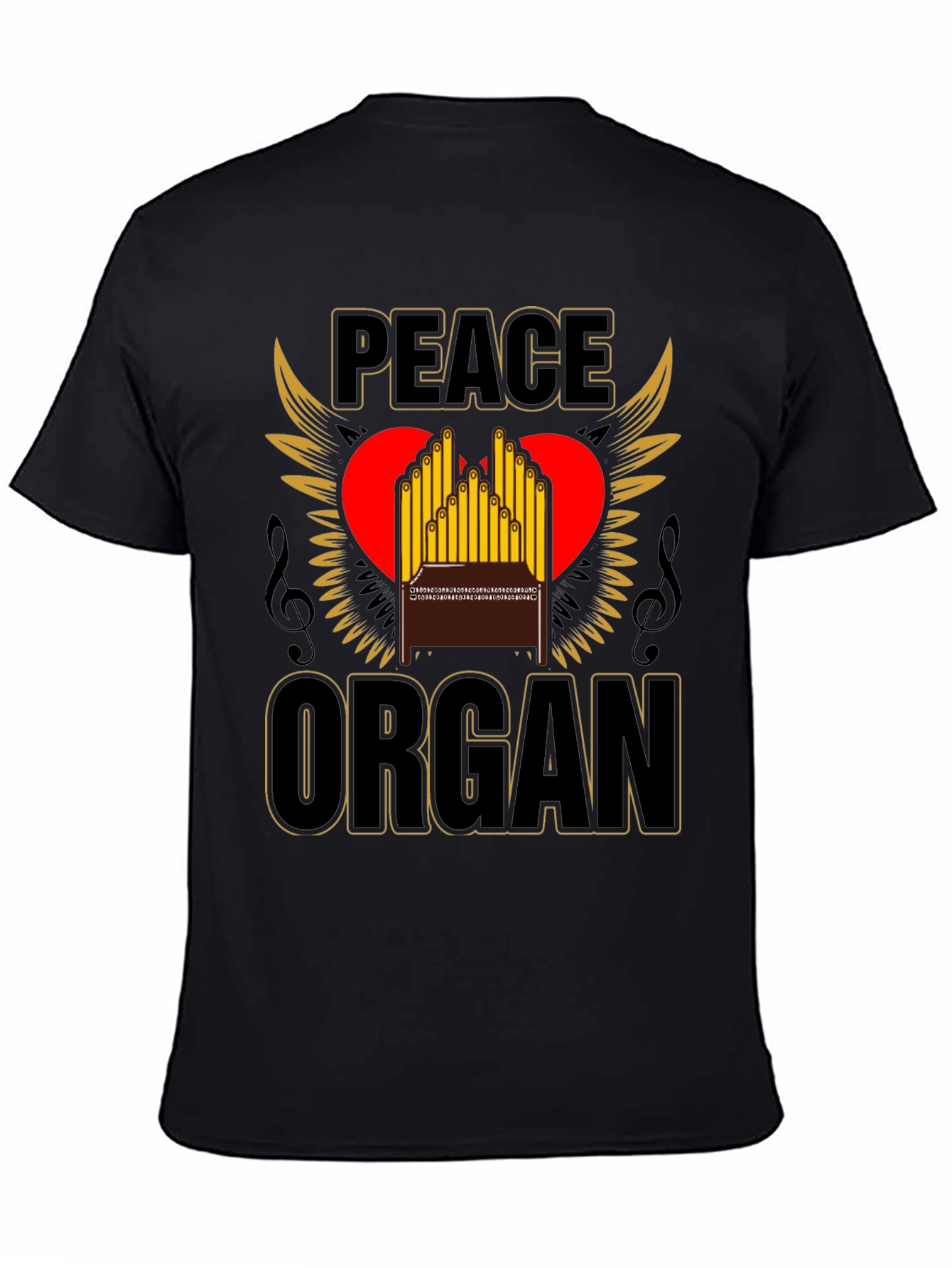 Peace Organ T-Shirt - Music Lover Gift