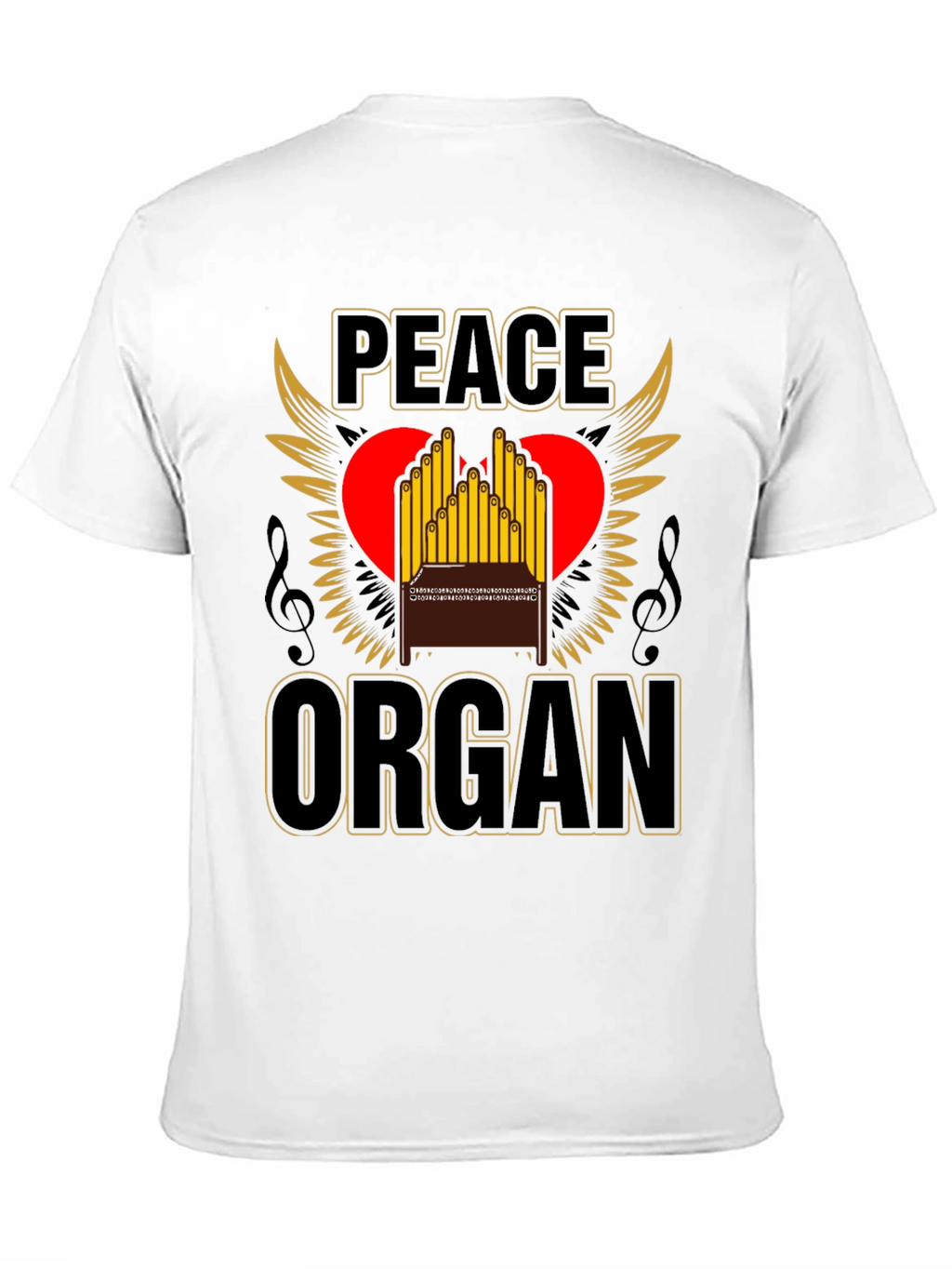 Peace Organ T-Shirt - Music Lover Gift