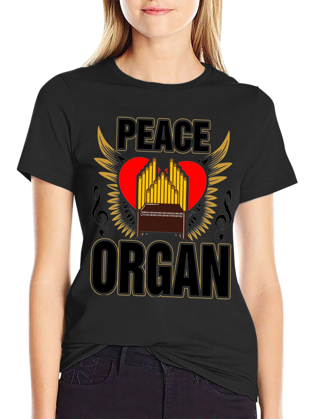 Peace Organ T-Shirt - Music Lover Gift
