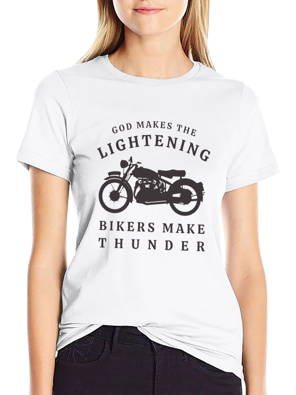 God Makes Lightning Bikers Make Thunder T-Shirt