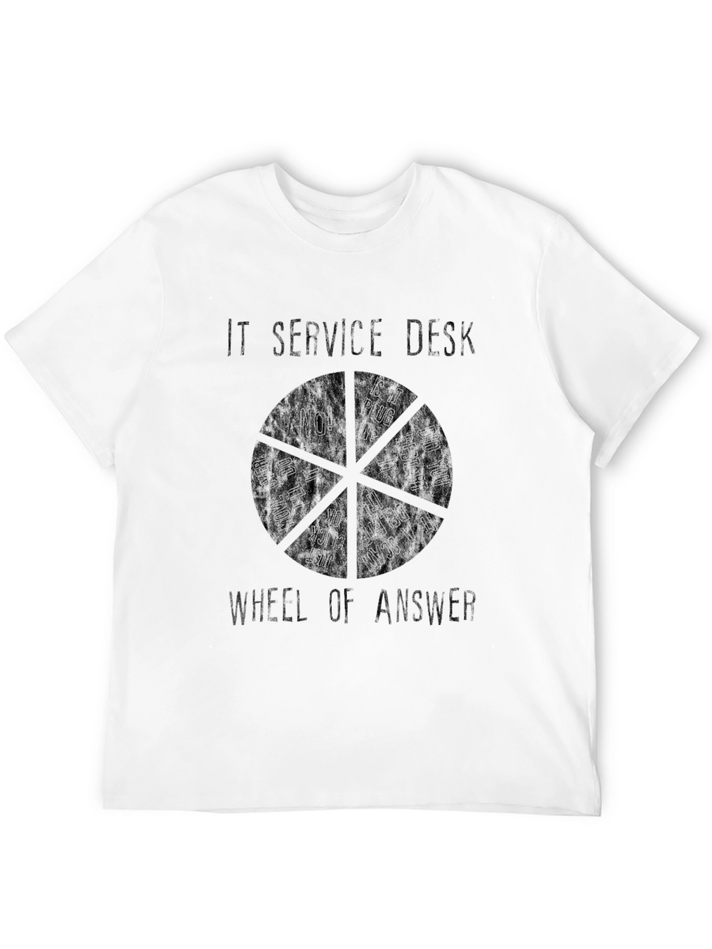 IT Service Desk Wheel of Answer Graphic T-Shirt