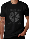 IT Service Desk Wheel of Answer Graphic T-Shirt