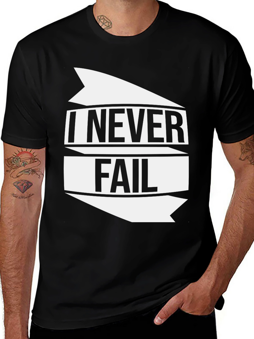 I Never Fail Graphic Tee - Bold Statement Shirt
