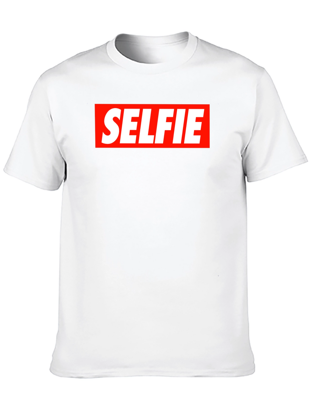 Selfie Graphic Tee - Bold Red Box Design