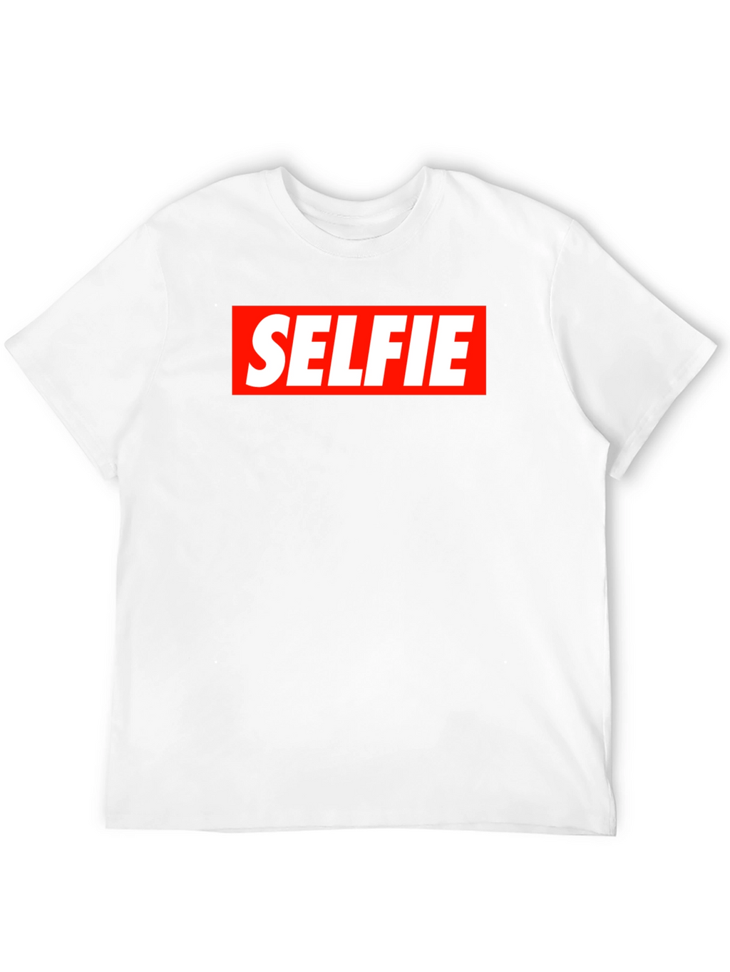 Selfie Graphic Tee - Bold Red Box Design