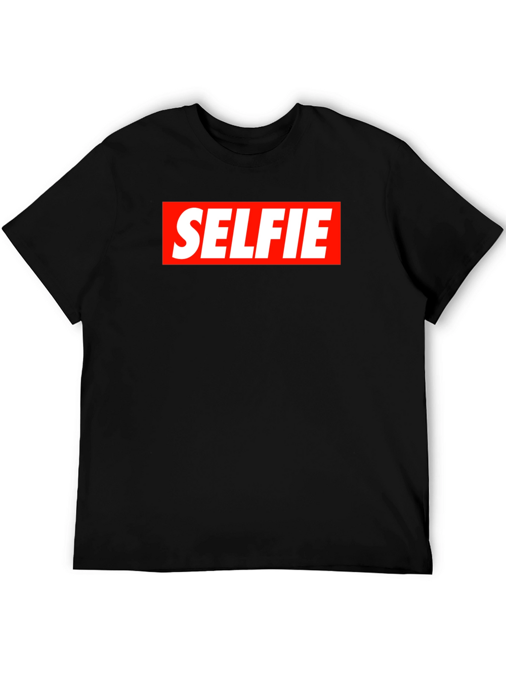 Selfie Graphic Tee - Bold Red Box Design
