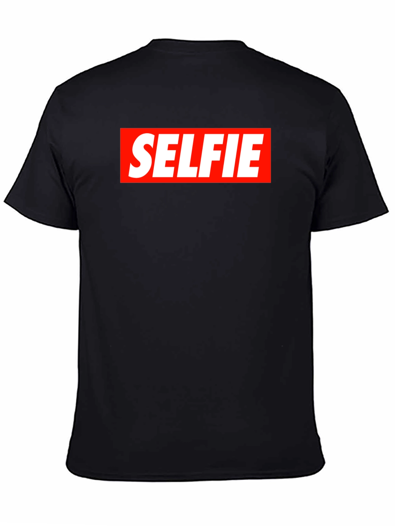 Selfie Graphic Tee - Bold Red Box Design