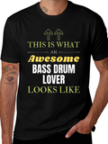 Awesome Bass Drum Lover Graphic T-Shirt