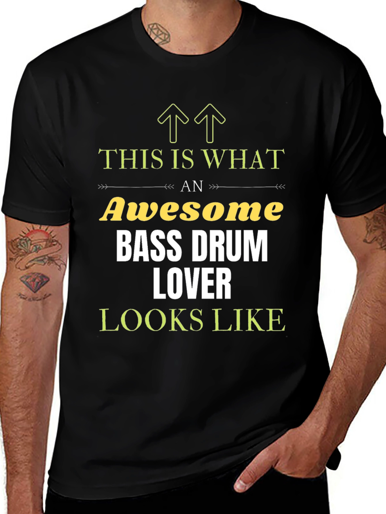 Awesome Bass Drum Lover Graphic T-Shirt