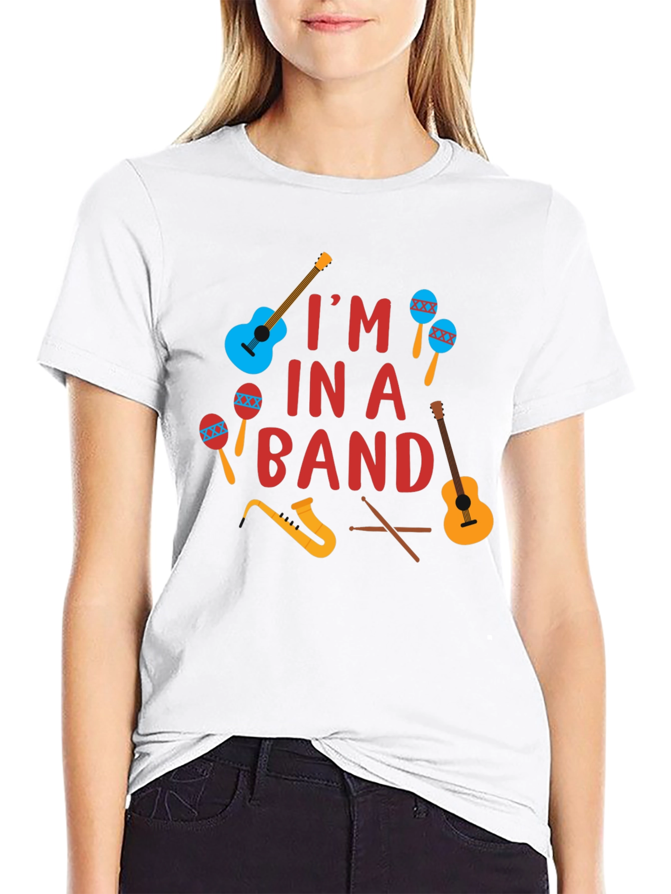 Im In A Band T-Shirt Music Instruments Design