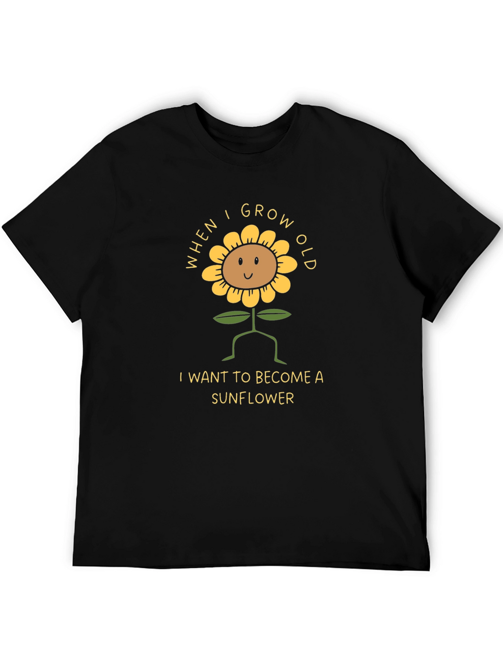 Sunflower Graphic Tee - When I Grow Old T-Shirt