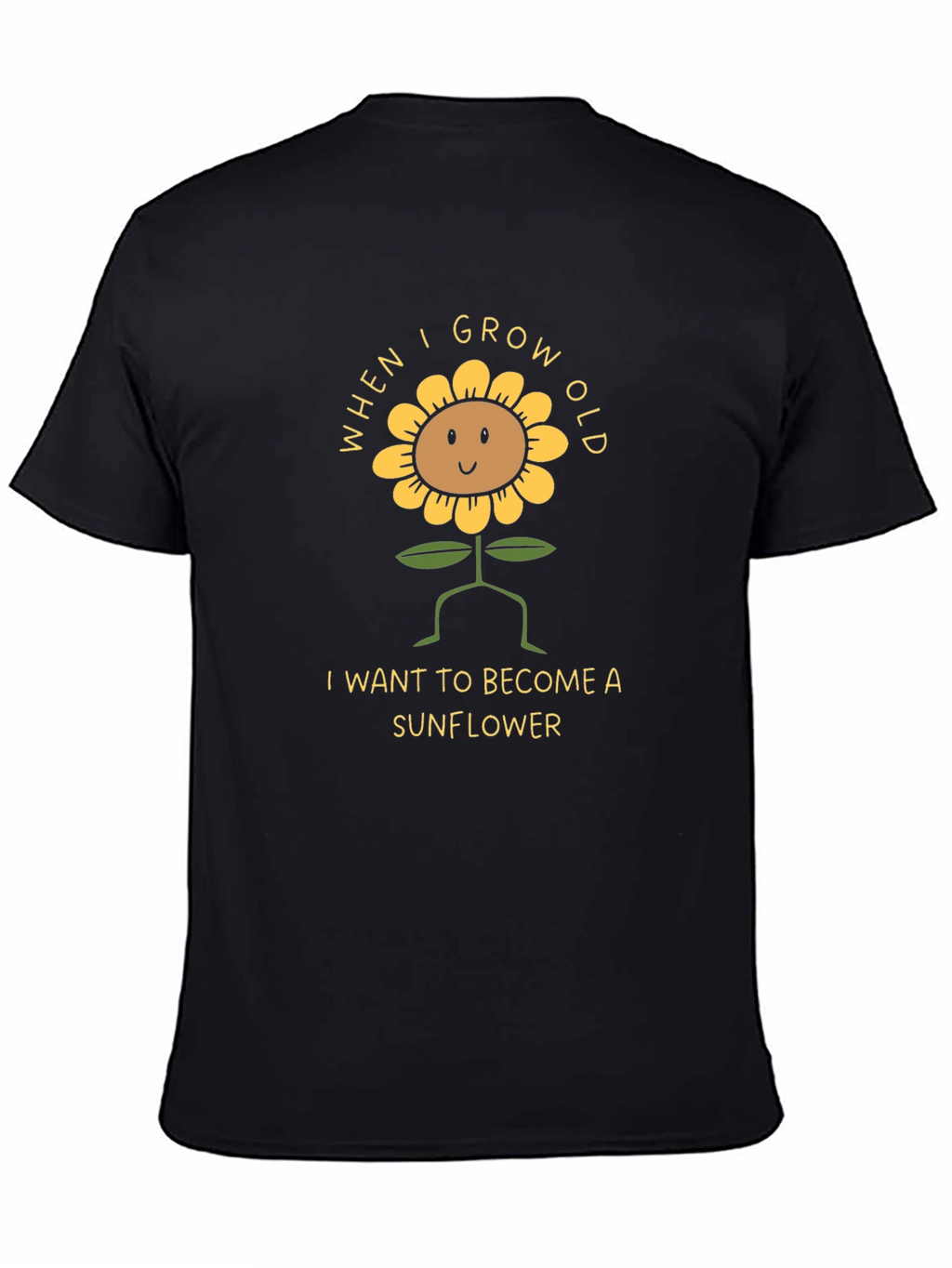 Sunflower Graphic Tee - When I Grow Old T-Shirt