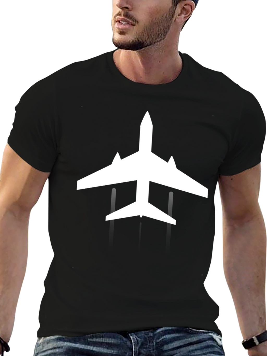 Jet Plane Graphic Tee - Classic Style