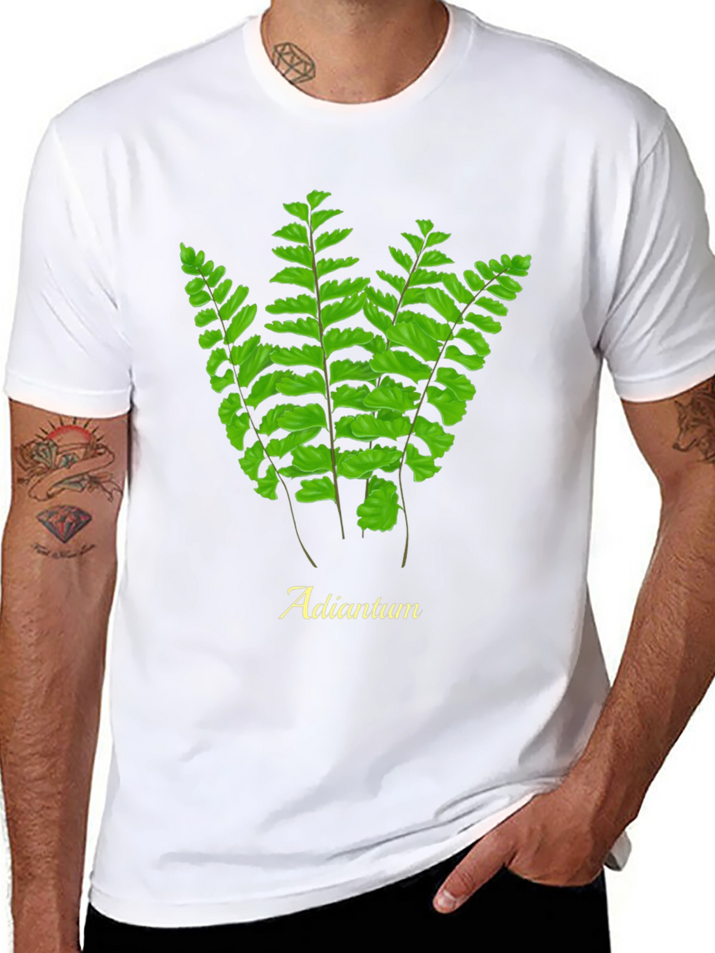 Adiantum Fern Graphic Tee - Nature Lovers T-Shirt