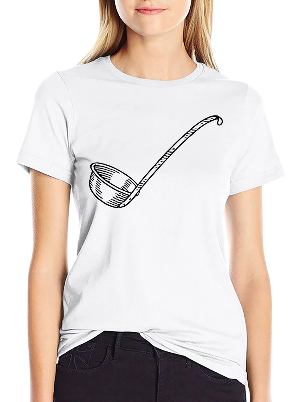 Soup Ladle Graphic Black T-Shirt - Funny Kitchen Gift