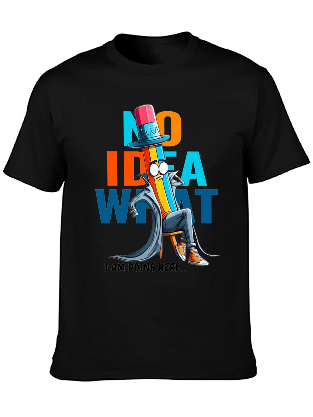 No Idea What T-Shirt - Funny Cartoon Graphic Tee