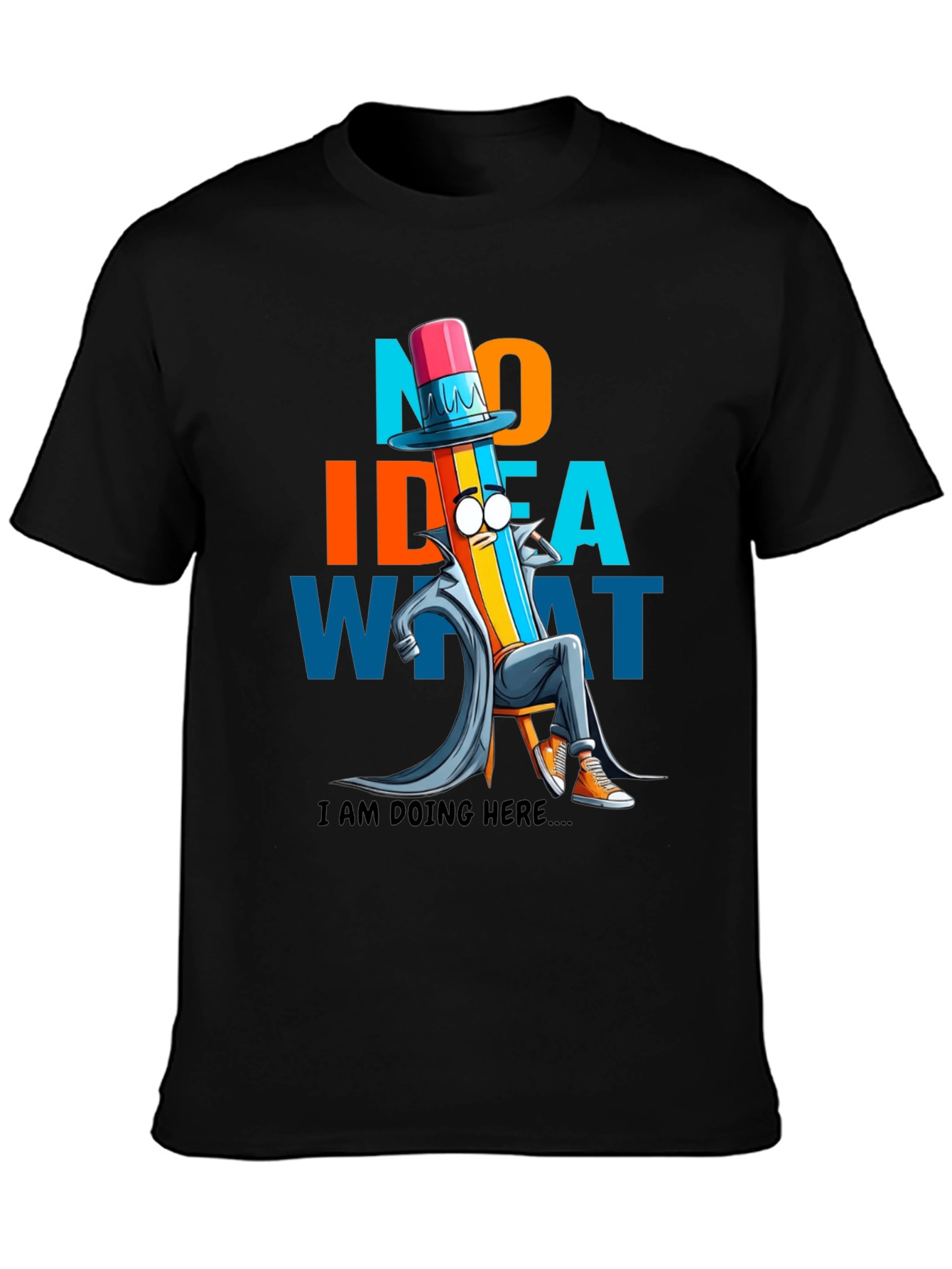No Idea What T-Shirt - Funny Cartoon Graphic Tee