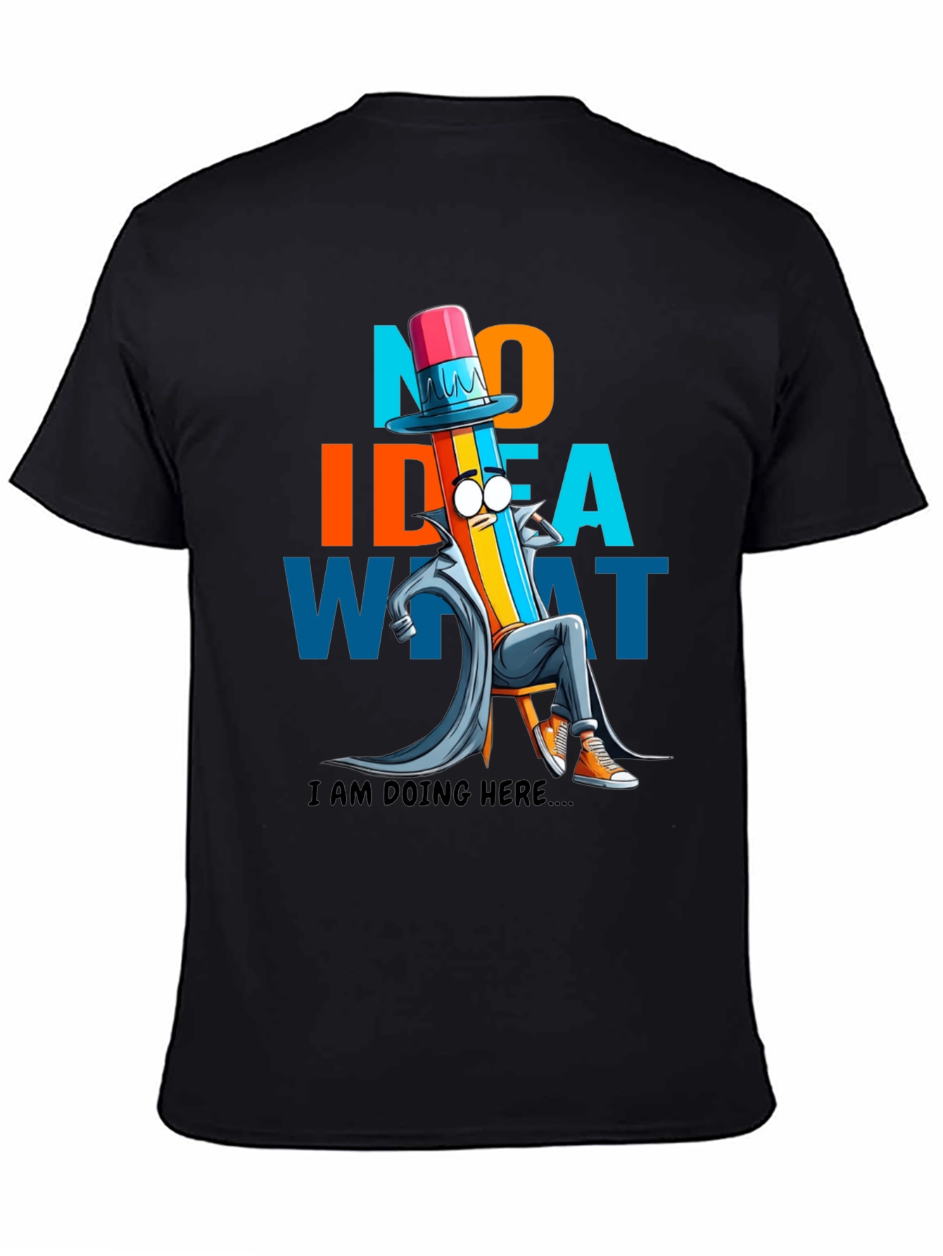 No Idea What T-Shirt - Funny Cartoon Graphic Tee